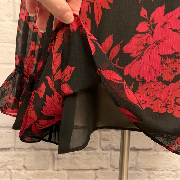 NWT Roz & Ali Floral Print Long Sleeve Blouse - Picture 5 of 13